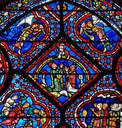 La ventana de Noé: Dios en un arco iris pronuncia que nunca lo hará de nuevo de French School