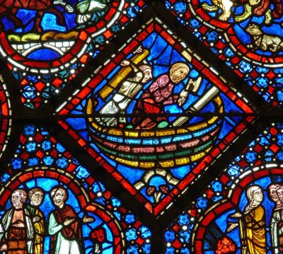 La ventana de Noé: él construye el arca de French School