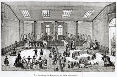 La Guardería en el Familisterio de Guisa, de Solutions Sociales por Jean-Baptiste Andre Godin (1817-88), París, 1871 de French School