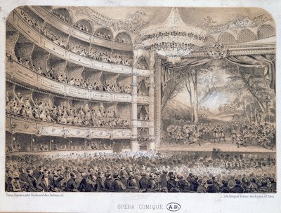 La Ópera Cómica en París, 1850-60 de French School