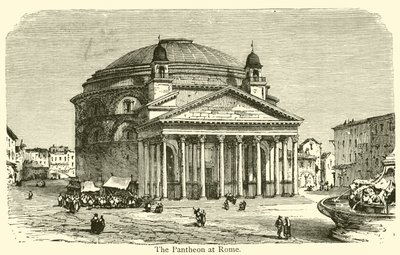 El Panteón en Roma (grabado) de French School