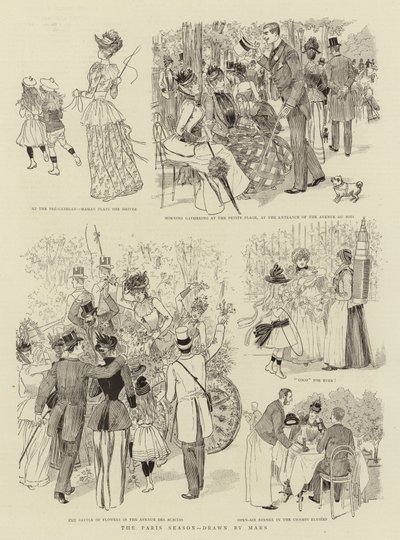 La temporada de París (litografía) de French School