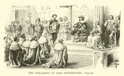 El Parlamento de París reprendido de French School