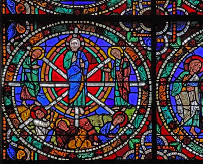 La ventana de la Pasión: La Transfiguración de French School