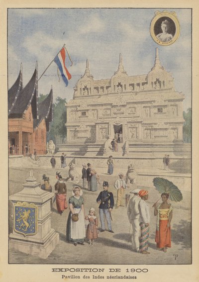 El Pabellón de las Indias Orientales Neerlandesas en la Exposición Universal de 1900 en París de French School