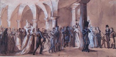 El peristilo en el Teatro Francés, c.1822 de French School