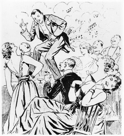 El Petomane, ilustración para Paris qui rit de Le Ventomane, monólogo cómico de E. Grenet-Dancourt, París, 1893 de French School