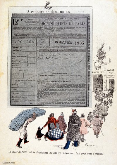 La Montaña de la Piedad: La Montaña de la Piedad es la Providencia de los pobres, por ochocientos por ciento de intereses - en “El Plato de Mantequilla” n° 03/06/1905 de French School
