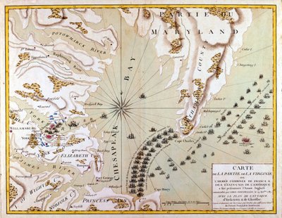 El plan de ataque en Yorktown y Gloucester de French School