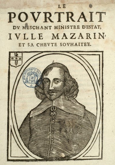 El retrato del malvado Ministro de Estado, Iulle Mazarin y su deseado diablo, Panfleto Político bajo la Fronda de French School