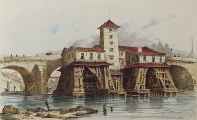 La bomba de Pont Notre Dame, 1836 de French School