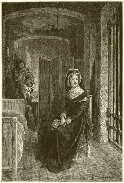 La reina en la Conciergerie de French School