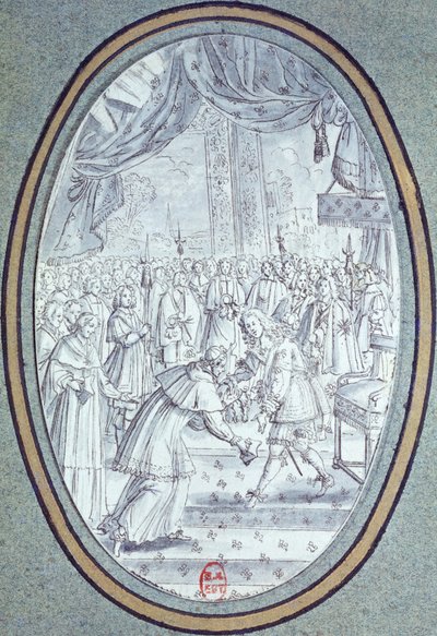 La Recepción del Cardenal Flavio Chigi (1631-93) por Luis XIV (1638-1715) 29 de julio de 1664 de French School