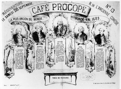 La reapertura del Café Procope, 1872 de French School