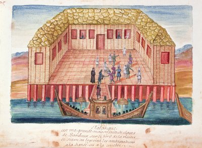 La residencia de los embajadores franceses en Siam, de una cuenta de los jesuitas en Siam, 1688 de French School