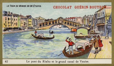 El Puente de Rialto y el Gran Canal de Venecia de French School