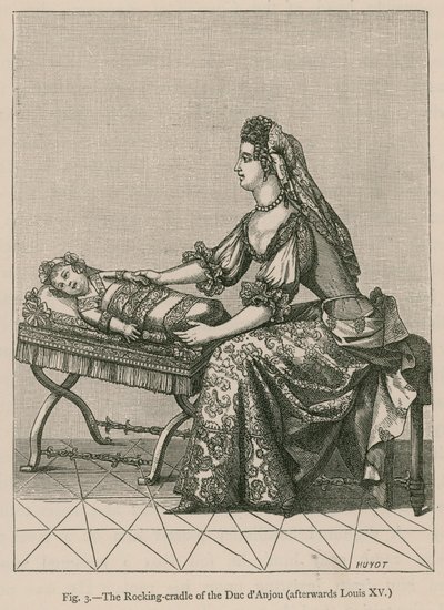 La cuna mecedora del Duque de Anjou (después Luis XV) de French School