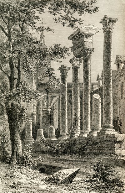 El Teatro Romano, Besanzón, en el siglo XIX, de 