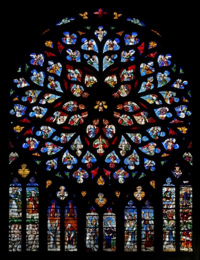 El Rose de Paradis con músicos angélicos, antes de 1520 de French School