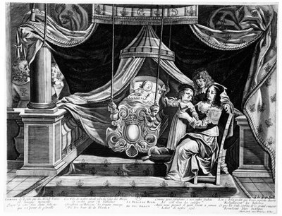 La cuna real del Duque de Anjou, c.1641 de French School