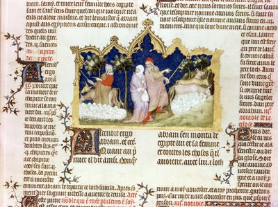 La Separación de Abraham y Lot, de La Biblia de Jean de Sy, c.1355 de French School