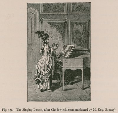 La lección de canto, después de Chodowieski (comunicado por M. Eug. Sauzay) de French School