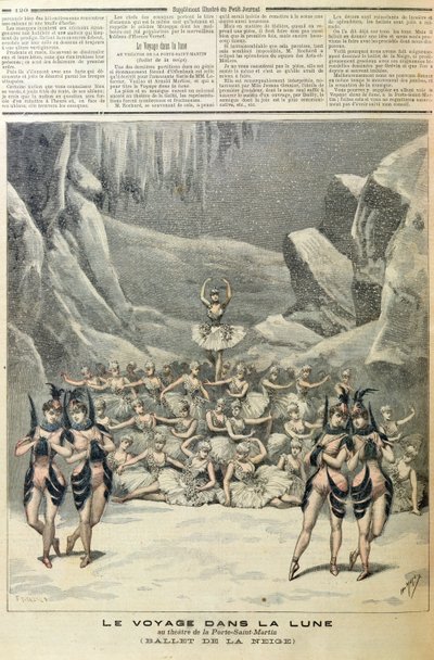 El Ballet de la Nieve, de El Viaje a la Luna por Jacques Offenbach (1819-90) de Le Petit Journal, 16 de abril de 1892 de French School