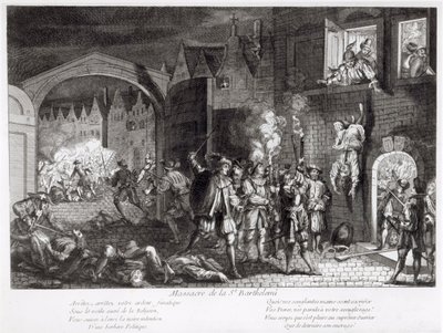 La masacre del Día de San Bartolomé, 1572 de French School