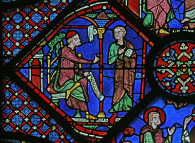 La ventana de San Jaime: El mago Almoniges (Hermoniges) envía a su discípulo Filetus a San Jaime de French School