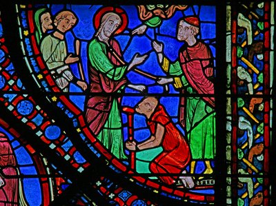 La ventana de San Jaime: Cura a un paralítico de French School