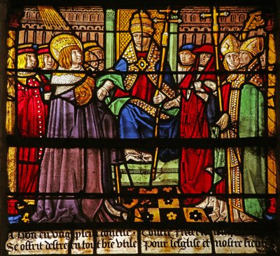 La ventana de San Luis: Luis en el Concilio de Lyon de French School