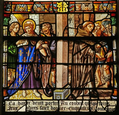 La ventana de San Luis: Luis hace penitencia y da limosnas a los monjes de French School
