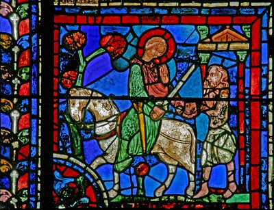 Ventana de San Martín: el santo divide el manto de French School