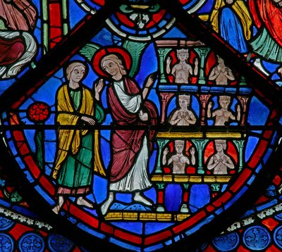 La ventana de San Tomás: Gad muestra un palacio por un ángel de French School