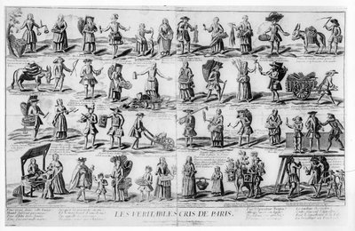 Los gritos callejeros de París de French School