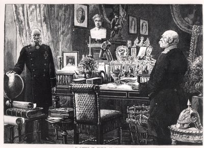 El Estudio del Kaiser Wilhelm I (1797-1888) Rey de Prusia y Emperador de Alemania de French School