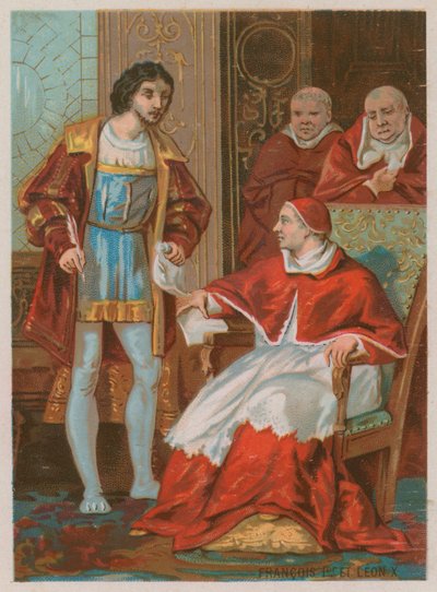 El Tratado del Rey Francisco I y el Papa León X de French School