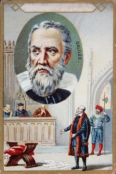 El juicio de Galileo Galilei (1564-1642) en 1633 de French School