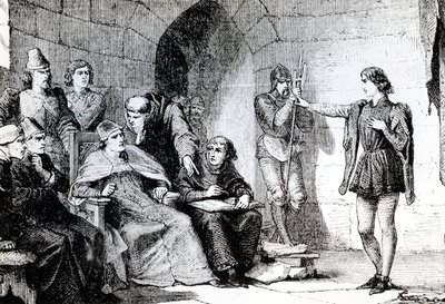 El Juicio de Juana de Arco en Ruan de French School