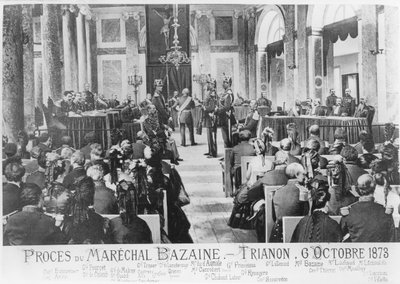 El juicio del mariscal Bazaine, Trianon, 6 de octubre de 1873 de French School