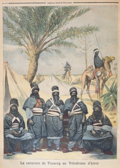 La caravana tuareg en el Velódromo de Invierno, ilustración de Le Petit Journal, 4 de junio de 1894 de French School