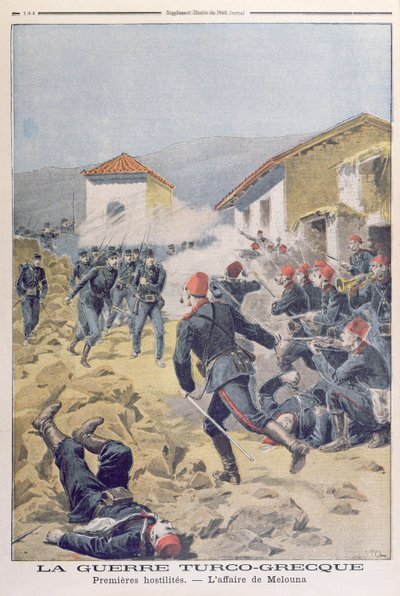 La guerra turco-griega, de Le Petit Journal, mayo de 1897 de French School