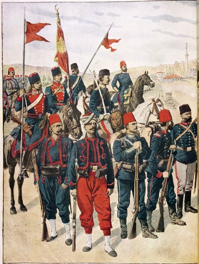 El ejército turco durante la guerra de los Balcanes, 1912-13 de French School