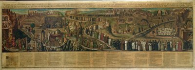Los Dos Caminos de la Religión, representación de la división entre el Protestantismo y el Catolicismo de French School
