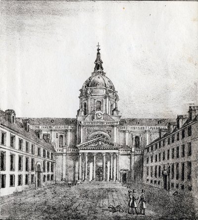 La Universidad de la Sorbona - "Alphabet Picturesque des Monumens de Paris" c.1840 (grabado) de French School