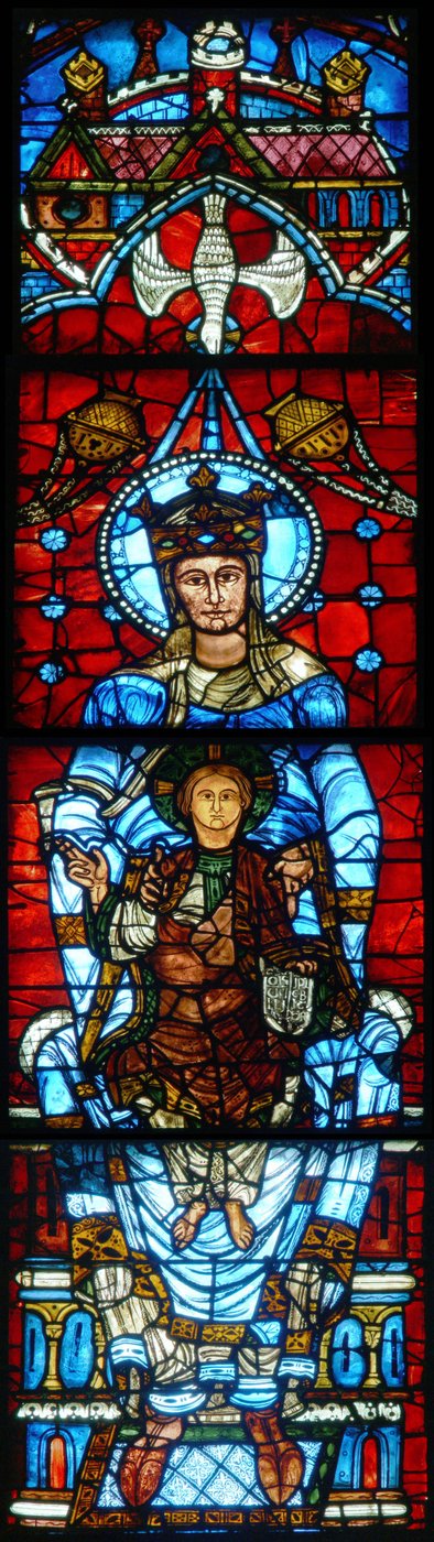 La Virgen y el Niño: La ventana de Notre Dame de la Belle Verriere de French School