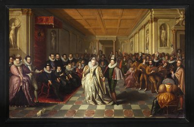 El baile de bodas del duque de Joyeuse (óleo sobre lienzo) de French School