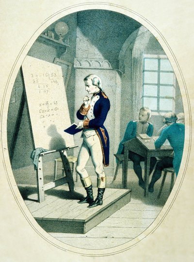 El joven Napoleón, en la Academia Militar de Brienne, Francia, 1779 de French School