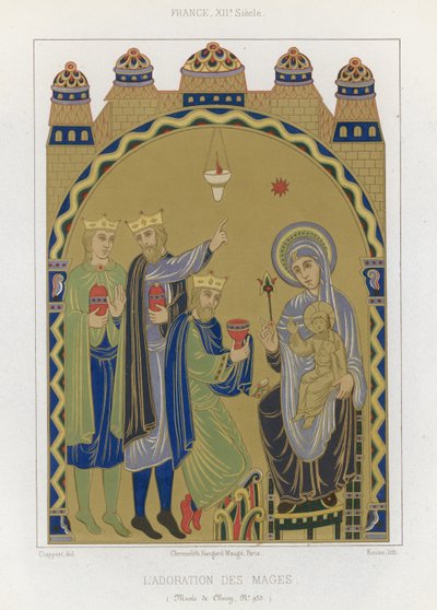 La adoración de los Magos de French School