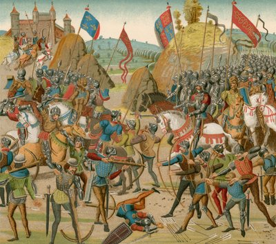 La batalla de Crécy de French School